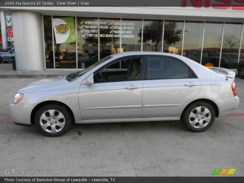 Clear Silver / Gray 2006 Kia Spectra EX Sedan