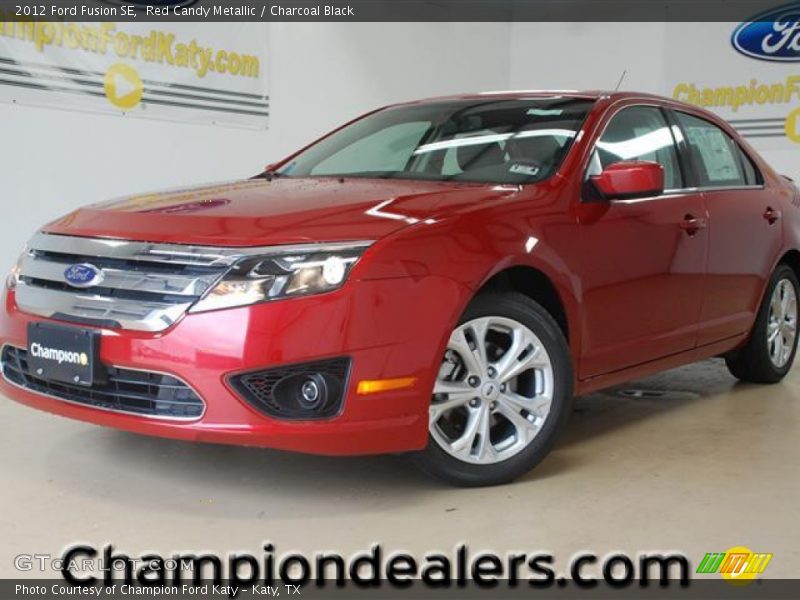 Red Candy Metallic / Charcoal Black 2012 Ford Fusion SE