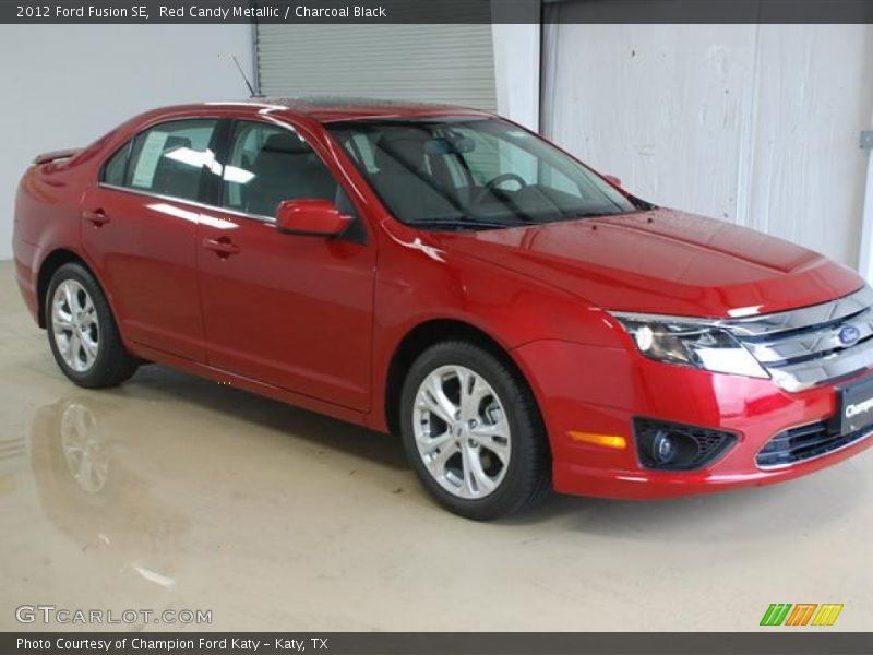 Red Candy Metallic / Charcoal Black 2012 Ford Fusion SE