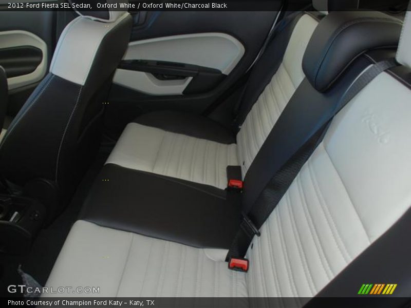  2012 Fiesta SEL Sedan Oxford White/Charcoal Black Interior