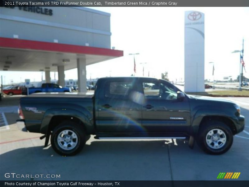 Timberland Green Mica / Graphite Gray 2011 Toyota Tacoma V6 TRD PreRunner Double Cab
