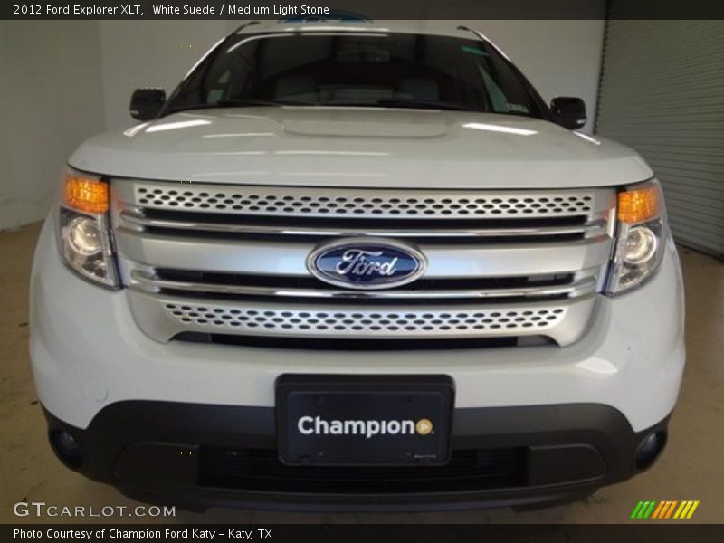 White Suede / Medium Light Stone 2012 Ford Explorer XLT