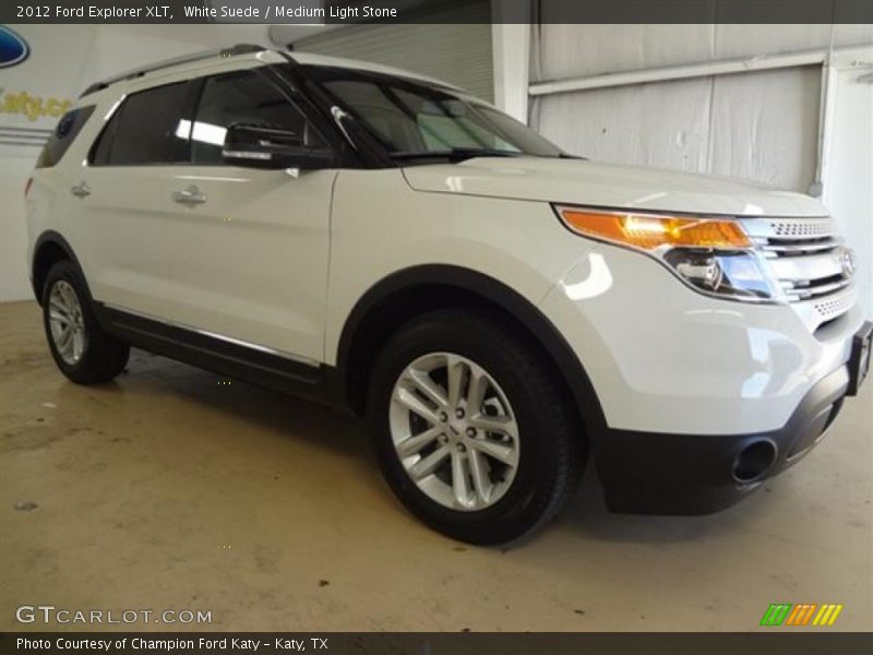 White Suede / Medium Light Stone 2012 Ford Explorer XLT