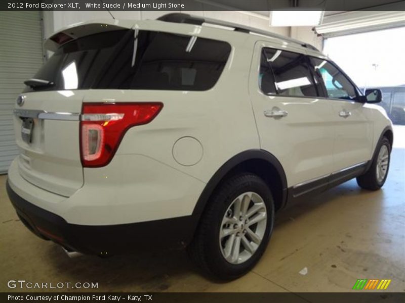 White Suede / Medium Light Stone 2012 Ford Explorer XLT