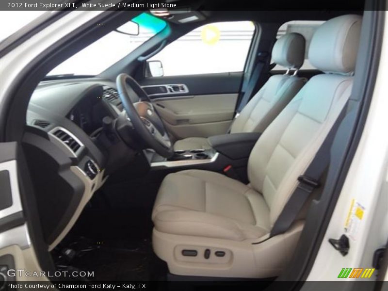 White Suede / Medium Light Stone 2012 Ford Explorer XLT