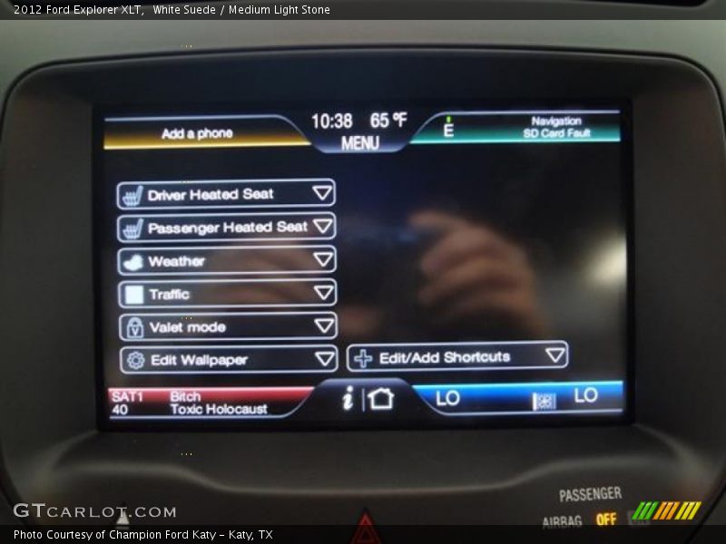 White Suede / Medium Light Stone 2012 Ford Explorer XLT