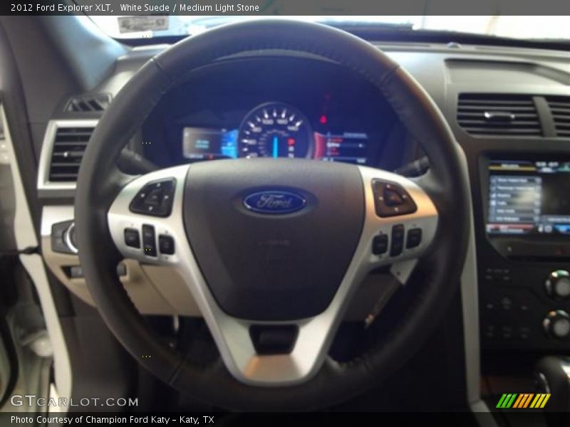 White Suede / Medium Light Stone 2012 Ford Explorer XLT