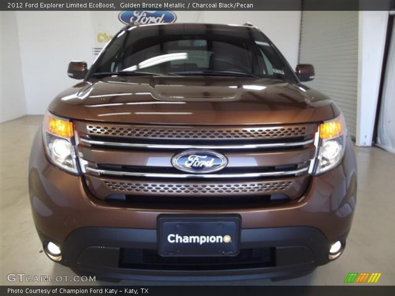 Golden Bronze Metallic / Charcoal Black/Pecan 2012 Ford Explorer Limited EcoBoost