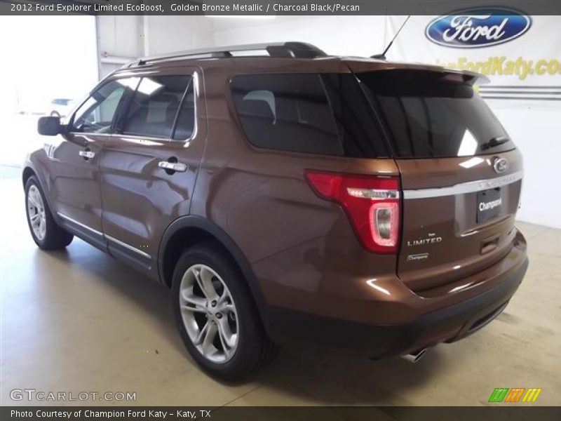 Golden Bronze Metallic / Charcoal Black/Pecan 2012 Ford Explorer Limited EcoBoost