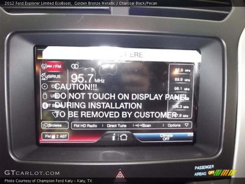 Golden Bronze Metallic / Charcoal Black/Pecan 2012 Ford Explorer Limited EcoBoost