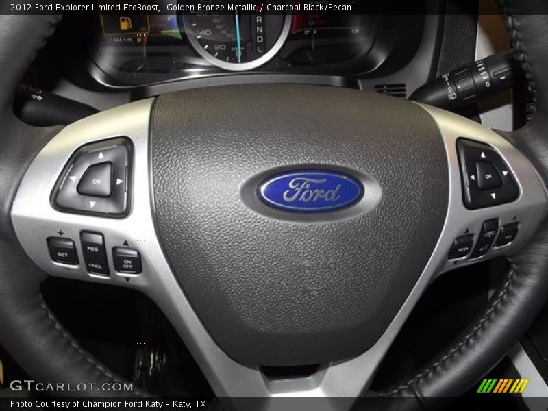 Golden Bronze Metallic / Charcoal Black/Pecan 2012 Ford Explorer Limited EcoBoost
