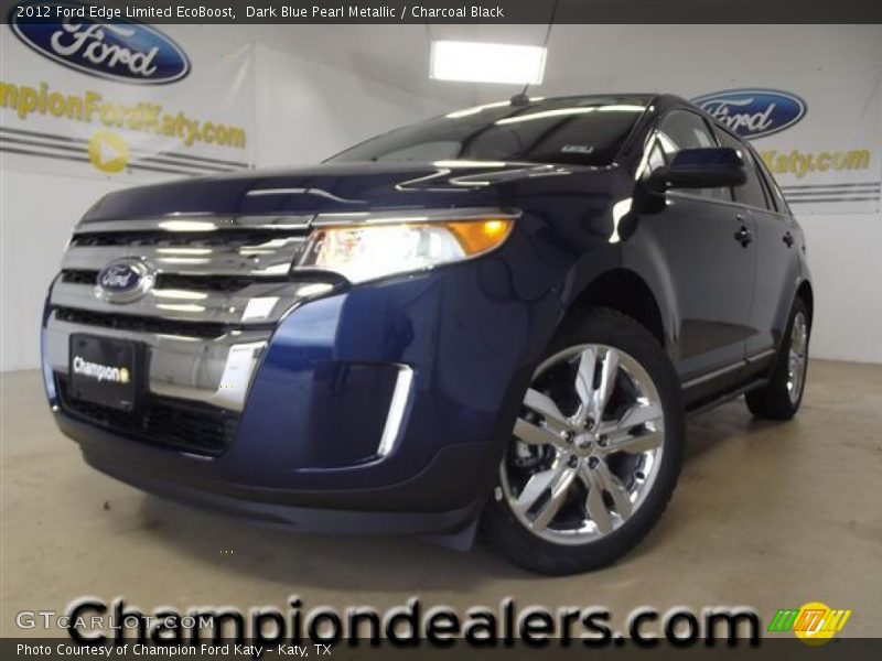 Dark Blue Pearl Metallic / Charcoal Black 2012 Ford Edge Limited EcoBoost