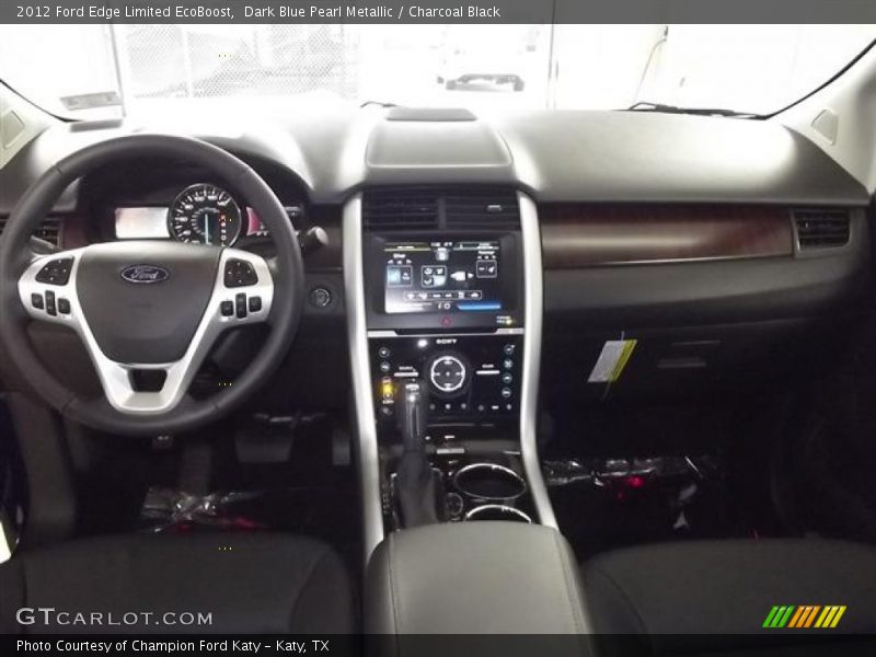 Dark Blue Pearl Metallic / Charcoal Black 2012 Ford Edge Limited EcoBoost