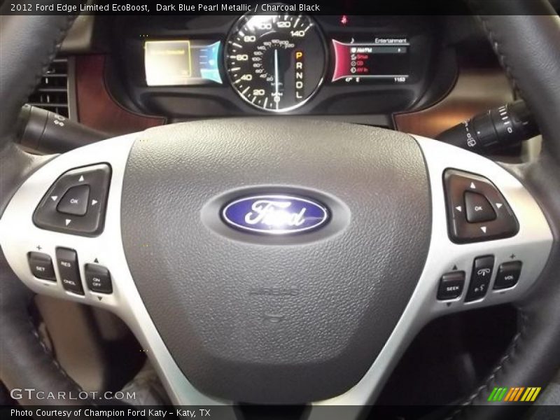 Dark Blue Pearl Metallic / Charcoal Black 2012 Ford Edge Limited EcoBoost