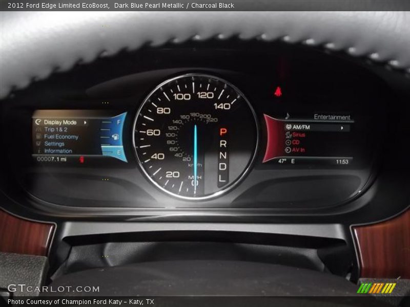 Dark Blue Pearl Metallic / Charcoal Black 2012 Ford Edge Limited EcoBoost