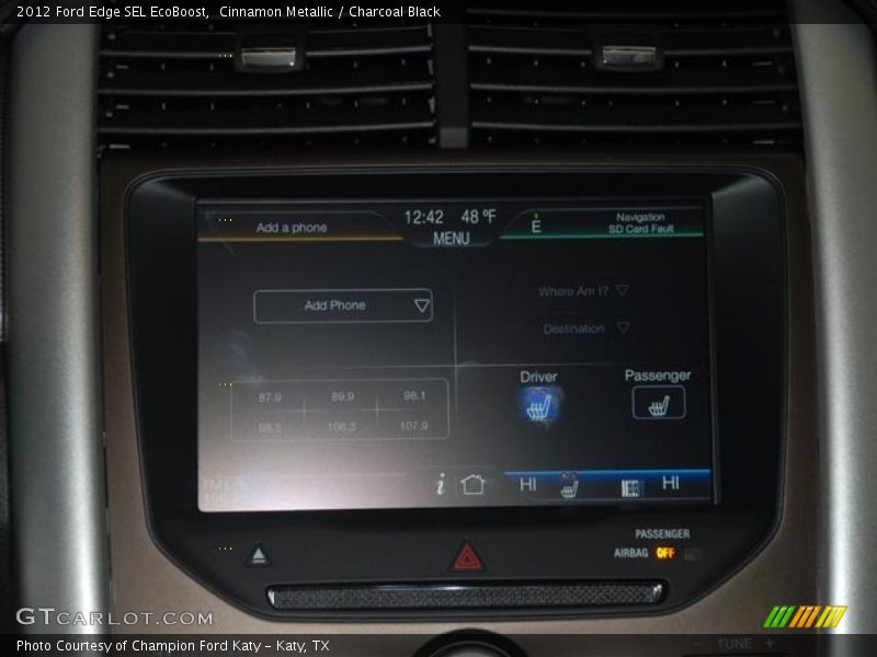 Cinnamon Metallic / Charcoal Black 2012 Ford Edge SEL EcoBoost