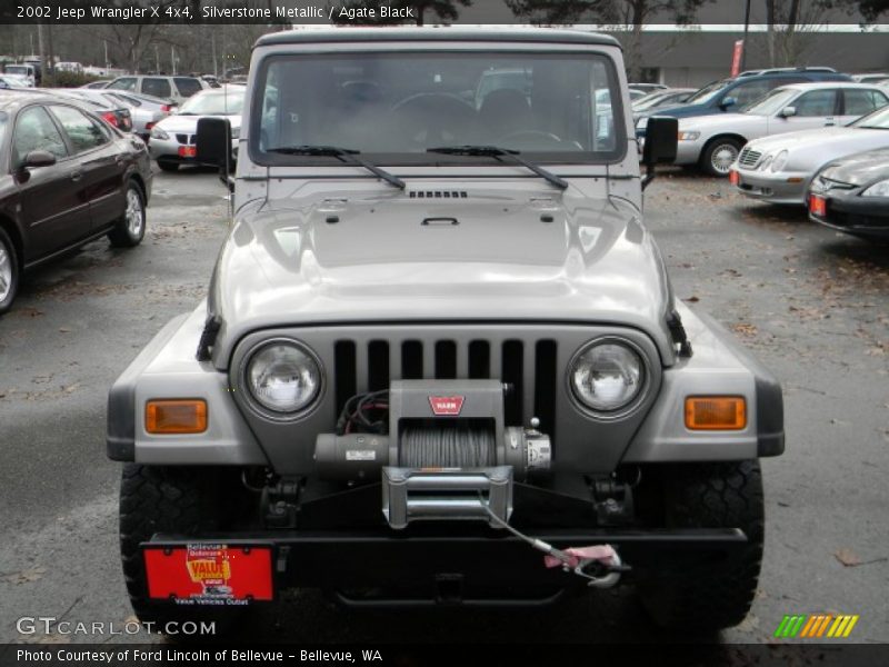 Silverstone Metallic / Agate Black 2002 Jeep Wrangler X 4x4