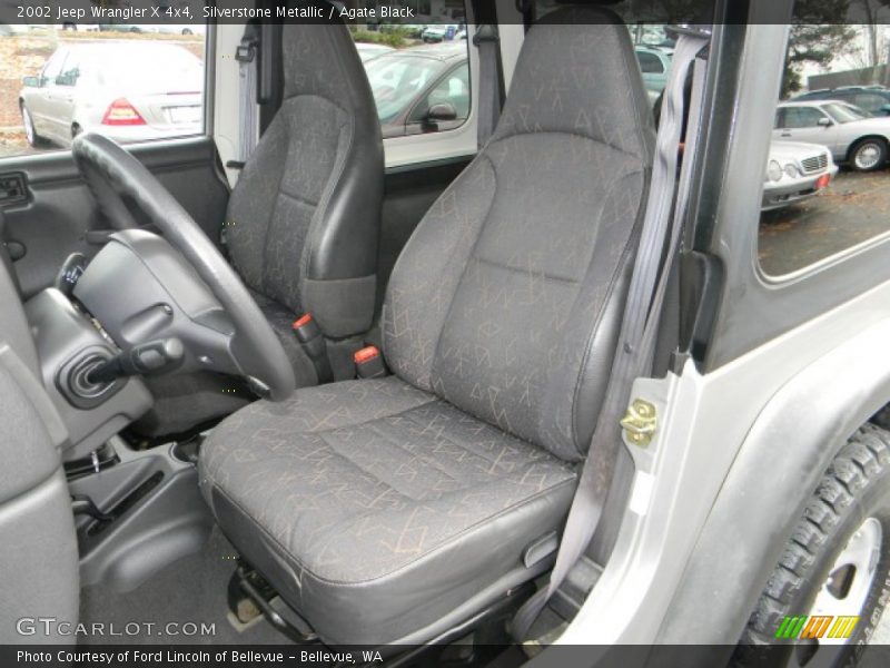Silverstone Metallic / Agate Black 2002 Jeep Wrangler X 4x4