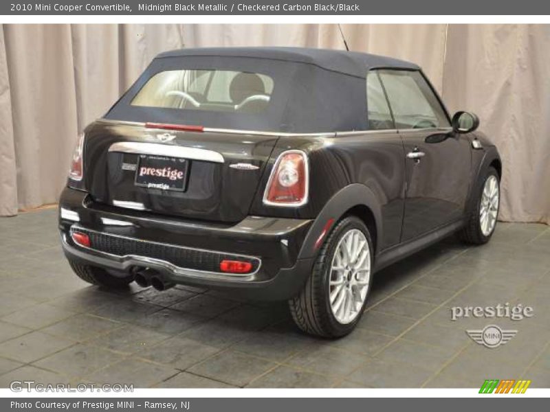 Midnight Black Metallic / Checkered Carbon Black/Black 2010 Mini Cooper Convertible