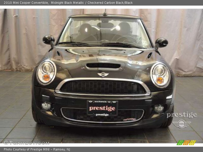 Midnight Black Metallic / Checkered Carbon Black/Black 2010 Mini Cooper Convertible