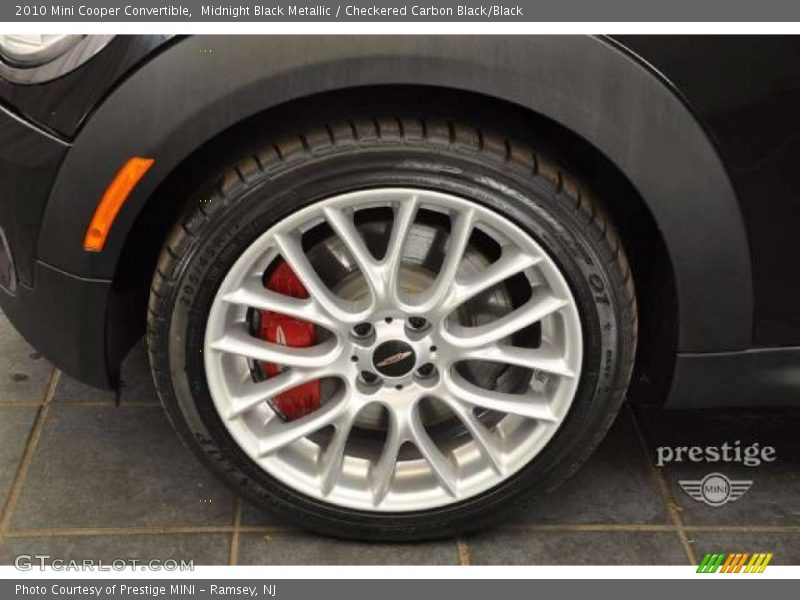 Midnight Black Metallic / Checkered Carbon Black/Black 2010 Mini Cooper Convertible