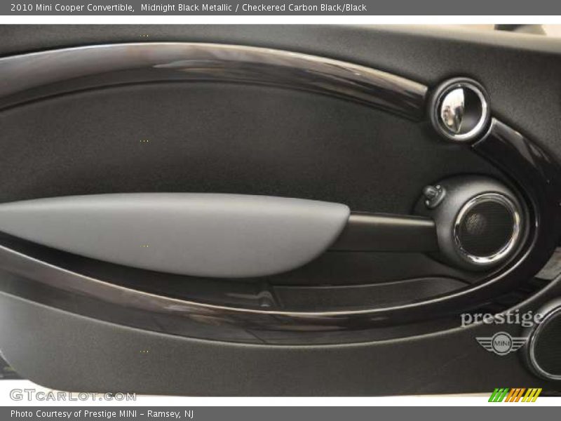 Midnight Black Metallic / Checkered Carbon Black/Black 2010 Mini Cooper Convertible
