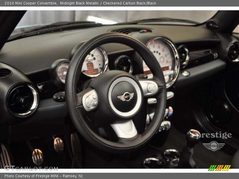 Midnight Black Metallic / Checkered Carbon Black/Black 2010 Mini Cooper Convertible