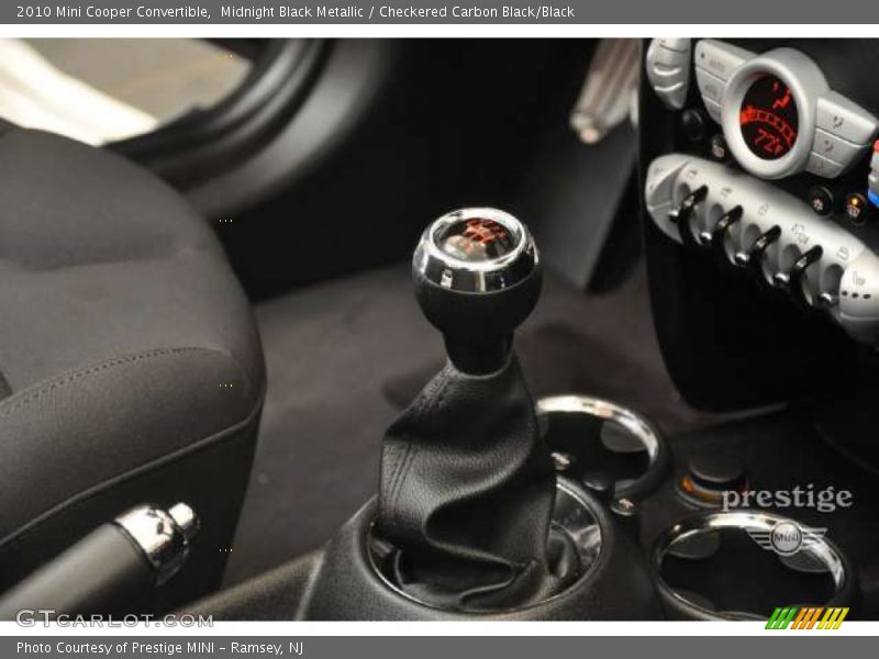 Midnight Black Metallic / Checkered Carbon Black/Black 2010 Mini Cooper Convertible
