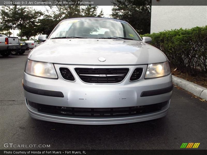 Silver Metallic / Parchment 2004 Saab 9-3 Arc Convertible