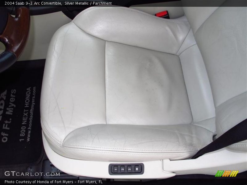 Silver Metallic / Parchment 2004 Saab 9-3 Arc Convertible