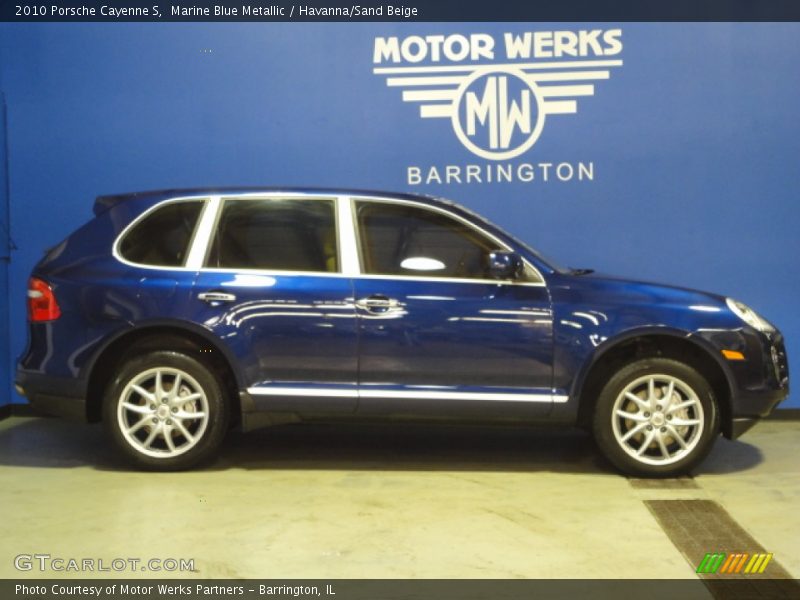 Marine Blue Metallic / Havanna/Sand Beige 2010 Porsche Cayenne S