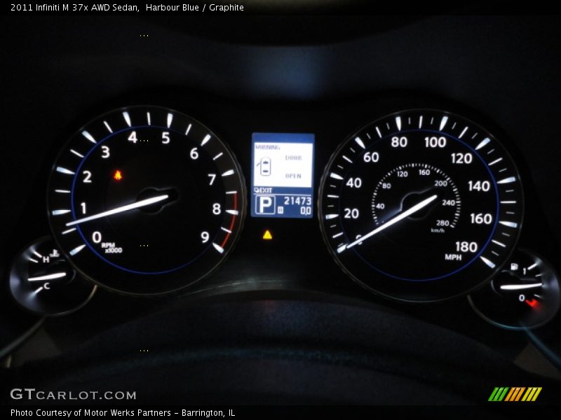 Harbour Blue / Graphite 2011 Infiniti M 37x AWD Sedan