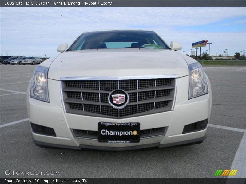 White Diamond Tri-Coat / Ebony 2009 Cadillac CTS Sedan