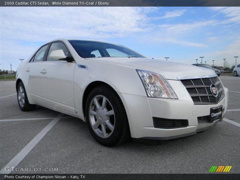 White Diamond Tri-Coat / Ebony 2009 Cadillac CTS Sedan