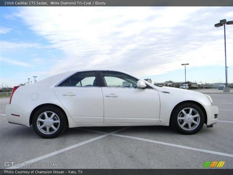 White Diamond Tri-Coat / Ebony 2009 Cadillac CTS Sedan