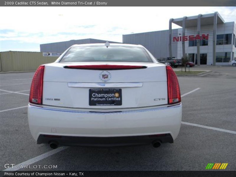 White Diamond Tri-Coat / Ebony 2009 Cadillac CTS Sedan
