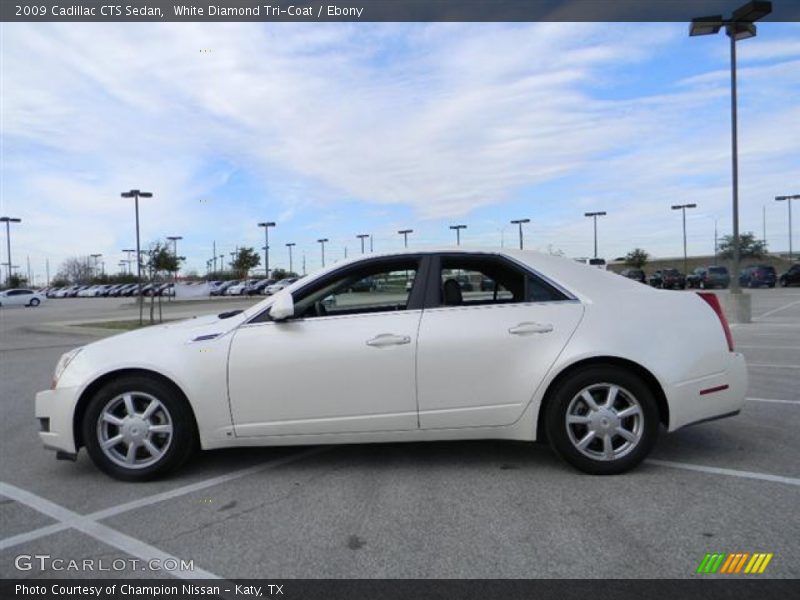 White Diamond Tri-Coat / Ebony 2009 Cadillac CTS Sedan