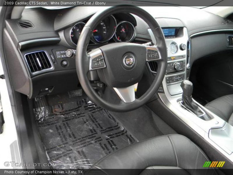 White Diamond Tri-Coat / Ebony 2009 Cadillac CTS Sedan