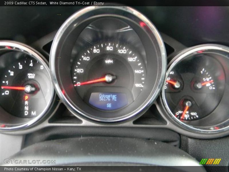 White Diamond Tri-Coat / Ebony 2009 Cadillac CTS Sedan