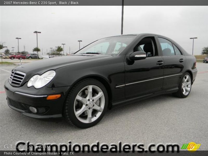 Black / Black 2007 Mercedes-Benz C 230 Sport