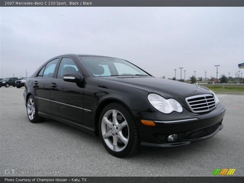 Black / Black 2007 Mercedes-Benz C 230 Sport