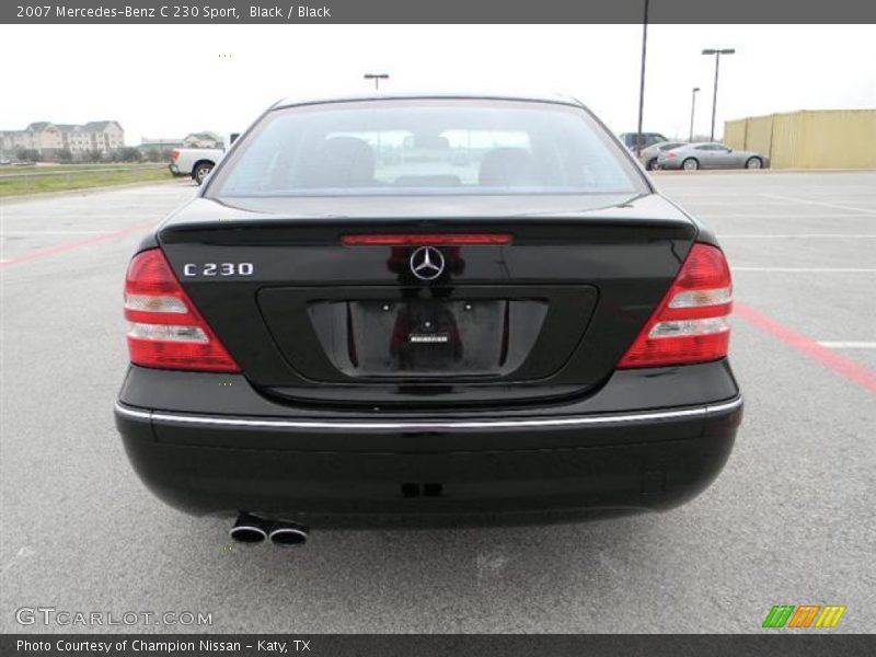 Black / Black 2007 Mercedes-Benz C 230 Sport