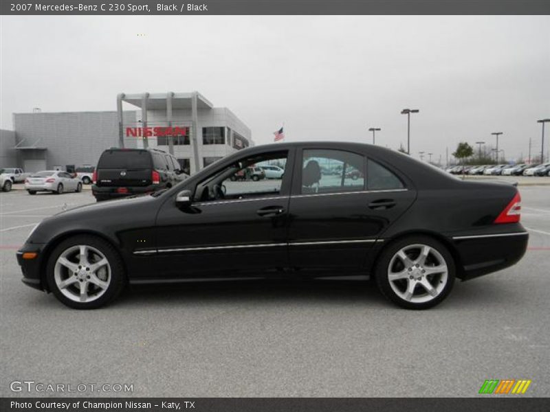 Black / Black 2007 Mercedes-Benz C 230 Sport