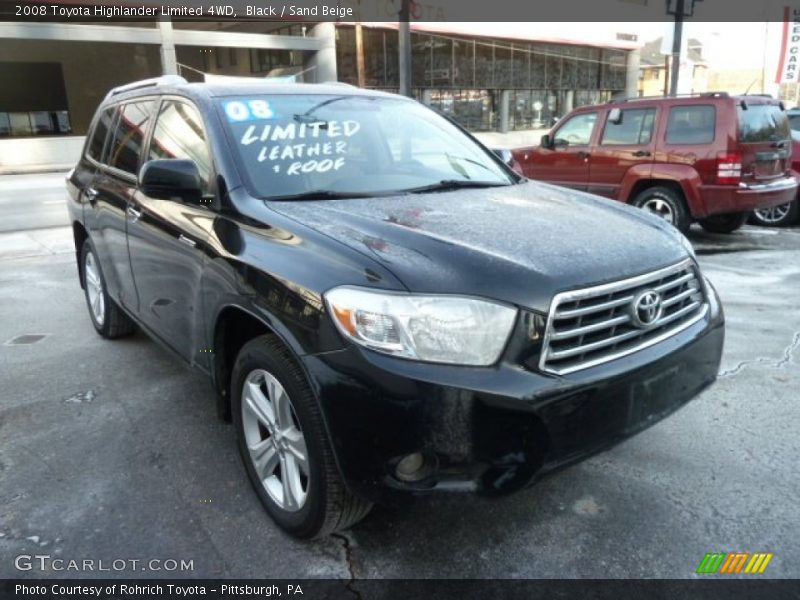 Black / Sand Beige 2008 Toyota Highlander Limited 4WD