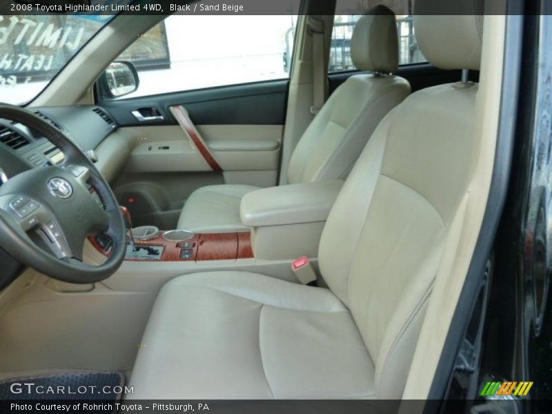 Black / Sand Beige 2008 Toyota Highlander Limited 4WD