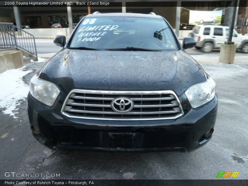 Black / Sand Beige 2008 Toyota Highlander Limited 4WD