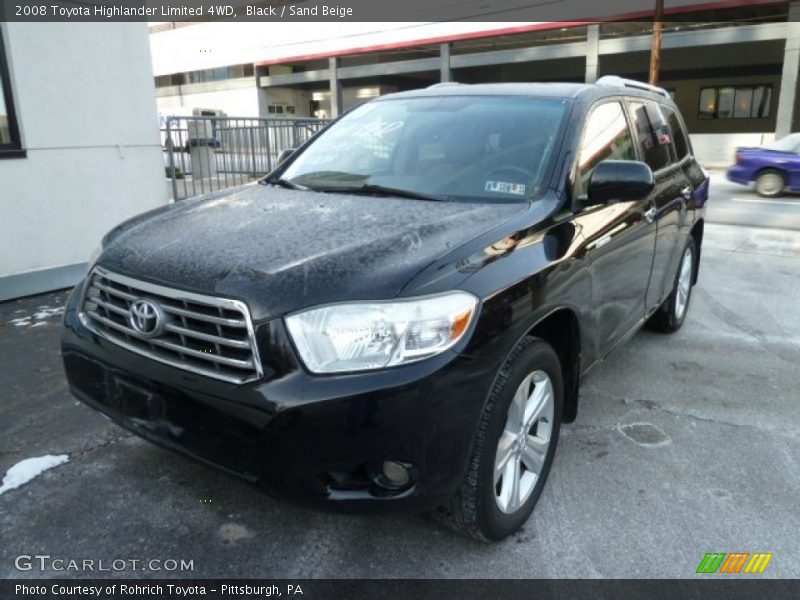 Black / Sand Beige 2008 Toyota Highlander Limited 4WD