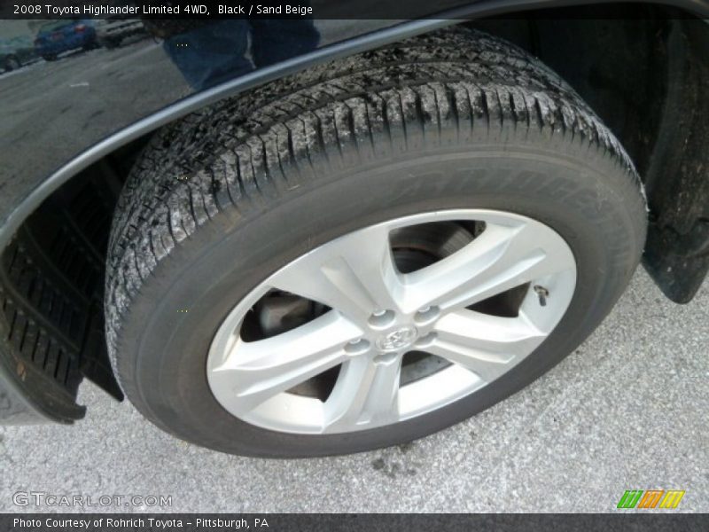 Black / Sand Beige 2008 Toyota Highlander Limited 4WD