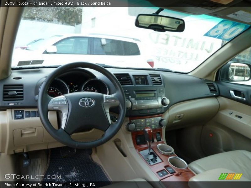 Black / Sand Beige 2008 Toyota Highlander Limited 4WD