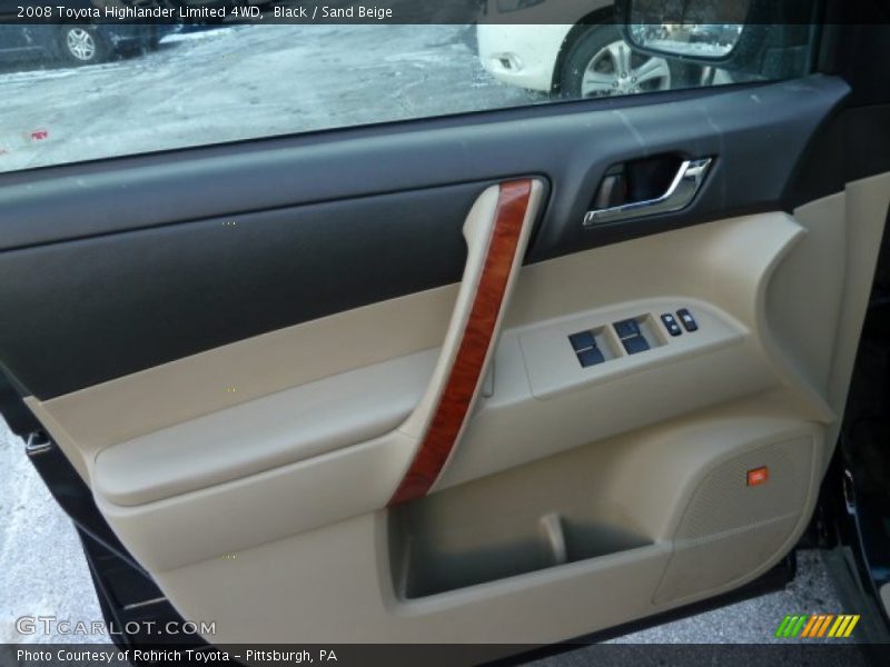 Black / Sand Beige 2008 Toyota Highlander Limited 4WD